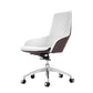Faux Leather Office Chair Contemporary Nylon Desk Chair in White Clearhalo 'furn' 'furn_office_chair' 'Furniture' 'Office Chairs' 'Office Furniture' 'office_chair' 6232304