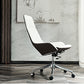 Faux Leather Office Chair Contemporary Nylon Desk Chair in White Clearhalo 'furn' 'furn_office_chair' 'Furniture' 'Office Chairs' 'Office Furniture' 'office_chair' 6232307
