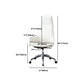 Faux Leather Office Chair Contemporary Nylon Desk Chair in White Clearhalo 'furn' 'furn_office_chair' 'Furniture' 'Office Chairs' 'Office Furniture' 'office_chair' 6232308