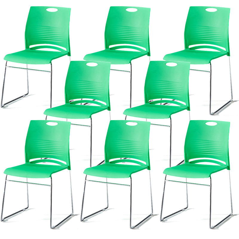 Mid-Back Conference Chair Contemporary Plastic No Wheels Office Chair Green 8 Piece Set Clearhalo 'furn' 'furn_office_chair' 'Furniture' 'Office Chairs' 'Office Furniture' 'office_chair' 6232330