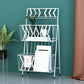 Contemporary Bookshelf Metal Vertical Shelf Bookcase for Living Room White Clearhalo 'Bookcases' 'furn' 'furn_bookcases' 'Furniture' 'Office Furniture' 6232504
