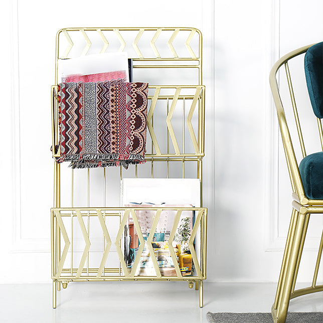 Contemporary Bookshelf Metal Vertical Shelf Bookcase for Living Room Clearhalo 'Bookcases' 'furn' 'furn_bookcases' 'Furniture' 'Office Furniture' 6232506