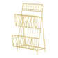 Contemporary Bookshelf Metal Vertical Shelf Bookcase for Living Room Gold Clearhalo 'Bookcases' 'furn' 'furn_bookcases' 'Furniture' 'Office Furniture' 6232508