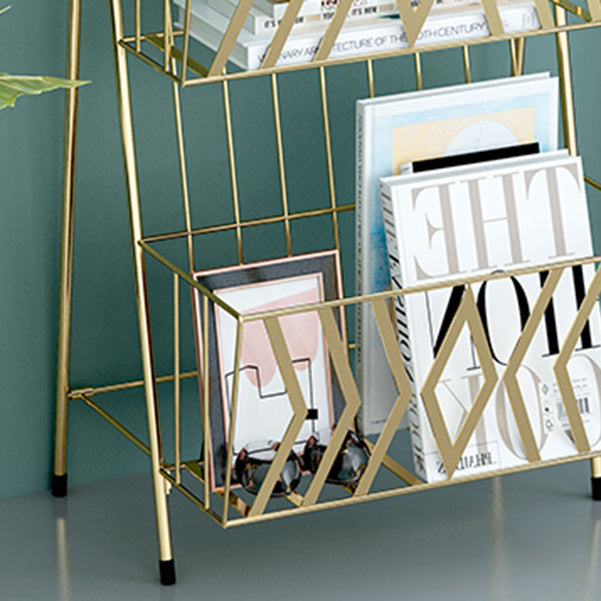 Contemporary Bookshelf Metal Vertical Shelf Bookcase for Living Room Clearhalo 'Bookcases' 'furn' 'furn_bookcases' 'Furniture' 'Office Furniture' 6232509