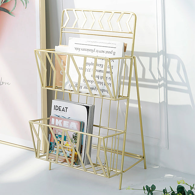 Contemporary Bookshelf Metal Vertical Shelf Bookcase for Living Room Clearhalo 'Bookcases' 'furn' 'furn_bookcases' 'Furniture' 'Office Furniture' 6232515