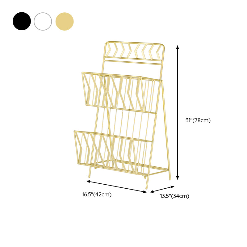 Contemporary Bookshelf Metal Vertical Shelf Bookcase for Living Room Clearhalo 'Bookcases' 'furn' 'furn_bookcases' 'Furniture' 'Office Furniture' 6232516