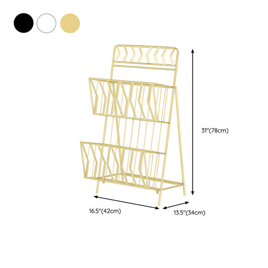 Contemporary Bookshelf Metal Vertical Shelf Bookcase for Living Room Clearhalo 'Bookcases' 'furn' 'furn_bookcases' 'Furniture' 'Office Furniture' 6232516
