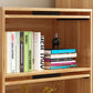 Standard Wooden Bookshelf Natural Contemporary Bookcase with Cabinets Clearhalo 'Bookcases' 'furn' 'furn_bookcases' 'Furniture' 'Office Furniture' 6232539