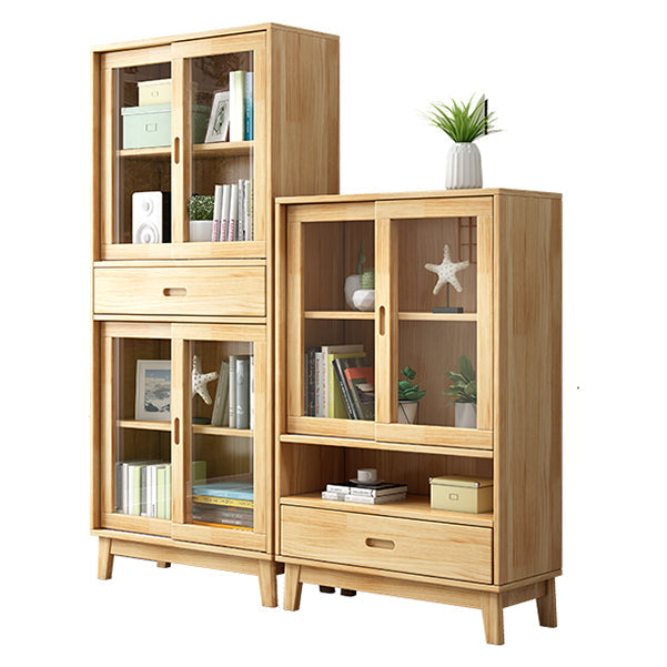 Wooden Modern Bookcase Standard Natural Closed Back Bookshelf with Shelves Clearhalo 'Bookcases' 'furn' 'furn_bookcases' 'Furniture' 'Office Furniture' 6232563