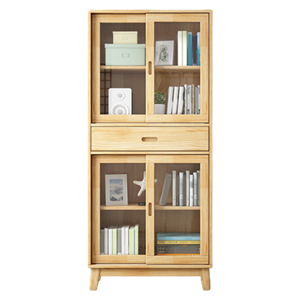 Wooden Modern Bookcase Standard Natural Closed Back Bookshelf with Shelves Clearhalo 'Bookcases' 'furn' 'furn_bookcases' 'Furniture' 'Office Furniture' 6232564