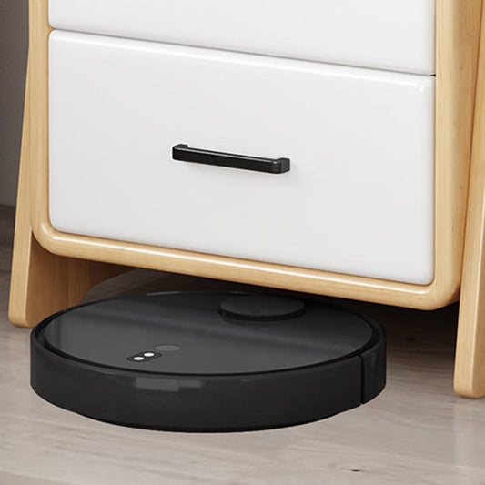 Ladder Bookcase Contemporary Wooden 2 Shelves Bookshelf with Drawers