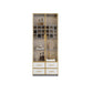Glam Vertical Standard Bookshelf Manufactured Wood Bookcase with Glass Door