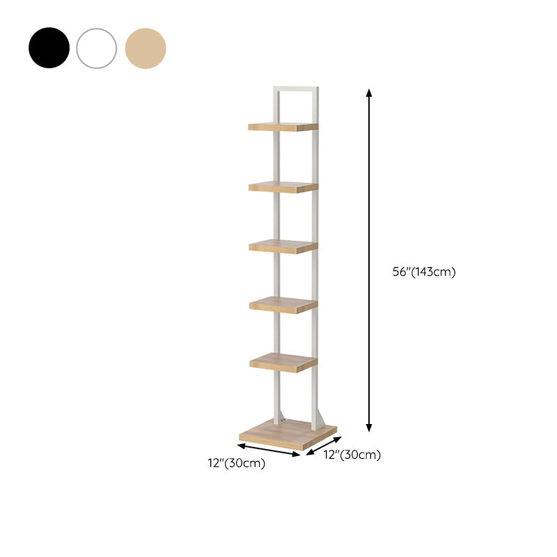 Modern Shelf Bookcase Engineered Wood Open Back Bookshelf for Living Room