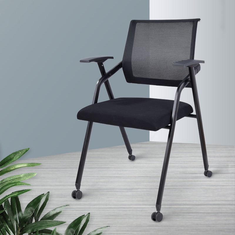 Contemporary Microfiber Arm Chair Conference Mid-Back Office Chair Clearhalo 'furn' 'furn_office_chair' 'Furniture' 'Office Chairs' 'Office Furniture' 'office_chair' 6232724