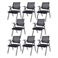 Contemporary Microfiber Arm Chair Conference Mid-Back Office Chair Black 8 Piece Set Black Clearhalo 'furn' 'furn_office_chair' 'Furniture' 'Office Chairs' 'Office Furniture' 'office_chair' 6232732