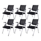 Contemporary Microfiber Arm Chair Conference Mid-Back Office Chair Black 6 Piece Set Silver Clearhalo 'furn' 'furn_office_chair' 'Furniture' 'Office Chairs' 'Office Furniture' 'office_chair' 6232741