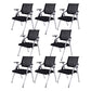 Contemporary Microfiber Arm Chair Conference Mid-Back Office Chair Black 8 Piece Set Silver Clearhalo 'furn' 'furn_office_chair' 'Furniture' 'Office Chairs' 'Office Furniture' 'office_chair' 6232742