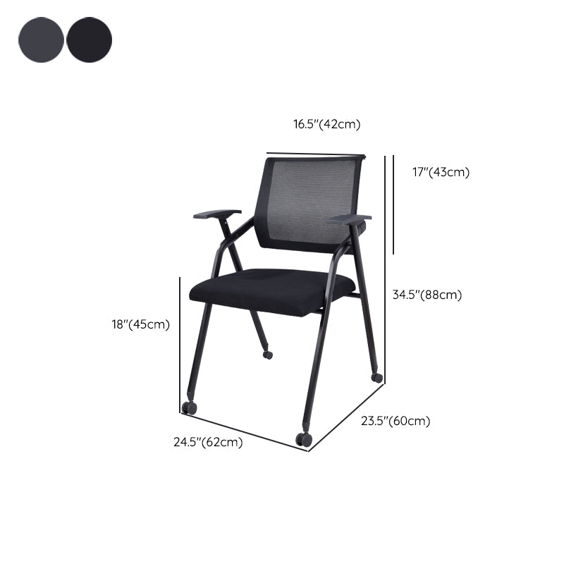 Contemporary Microfiber Arm Chair Conference Mid-Back Office Chair Clearhalo 'furn' 'furn_office_chair' 'Furniture' 'Office Chairs' 'Office Furniture' 'office_chair' 6232756