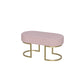 Modern Velvet Foam Bench Oval Solid Color Bench with Legs for Bedroom 31.5"L x 16"W x 18"H Pink Clearhalo 'Benches' 'Chairs & Seating' 'furn' 'furn_benches' 'Furniture' 'Living Room Furniture' 6232758