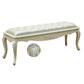 Rectangle Seating Bench Cushioned Upholstered Entryway and Bedroom Bench 47"L x 18"W x 19"H White Clearhalo 'Benches' 'Chairs & Seating' 'furn' 'furn_benches' 'Furniture' 'Living Room Furniture' 6232780