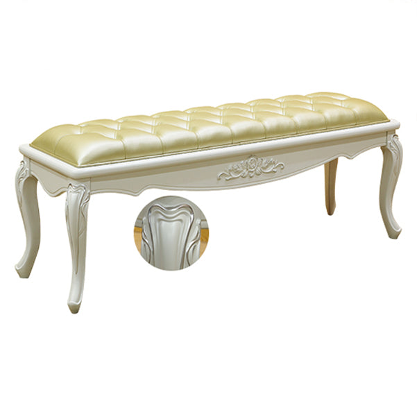 Rectangle Seating Bench Cushioned Upholstered Entryway and Bedroom Bench 47"L x 18"W x 19"H Gold Clearhalo 'Benches' 'Chairs & Seating' 'furn' 'furn_benches' 'Furniture' 'Living Room Furniture' 6232782