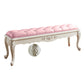Rectangle Seating Bench Cushioned Upholstered Entryway and Bedroom Bench 59.1"L x 15.7"W x 18.9"H Pink Clearhalo 'Benches' 'Chairs & Seating' 'furn' 'furn_benches' 'Furniture' 'Living Room Furniture' 6232787