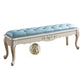 Rectangle Seating Bench Cushioned Upholstered Entryway and Bedroom Bench 59.1"L x 15.7"W x 18.9"H Sky Blue Clearhalo 'Benches' 'Chairs & Seating' 'furn' 'furn_benches' 'Furniture' 'Living Room Furniture' 6232791