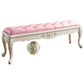 Rectangle Seating Bench Cushioned Upholstered Entryway and Bedroom Bench 59.1"L x 15.7"W x 18.9"H Nude Pink Clearhalo 'Benches' 'Chairs & Seating' 'furn' 'furn_benches' 'Furniture' 'Living Room Furniture' 6232798
