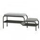 17" H Modern Metal Seating Bench Cushioned Entryway Bench with Legs Dark Gray Clearhalo 'Benches' 'Chairs & Seating' 'furn' 'furn_benches' 'Furniture' 'Living Room Furniture' 6232805