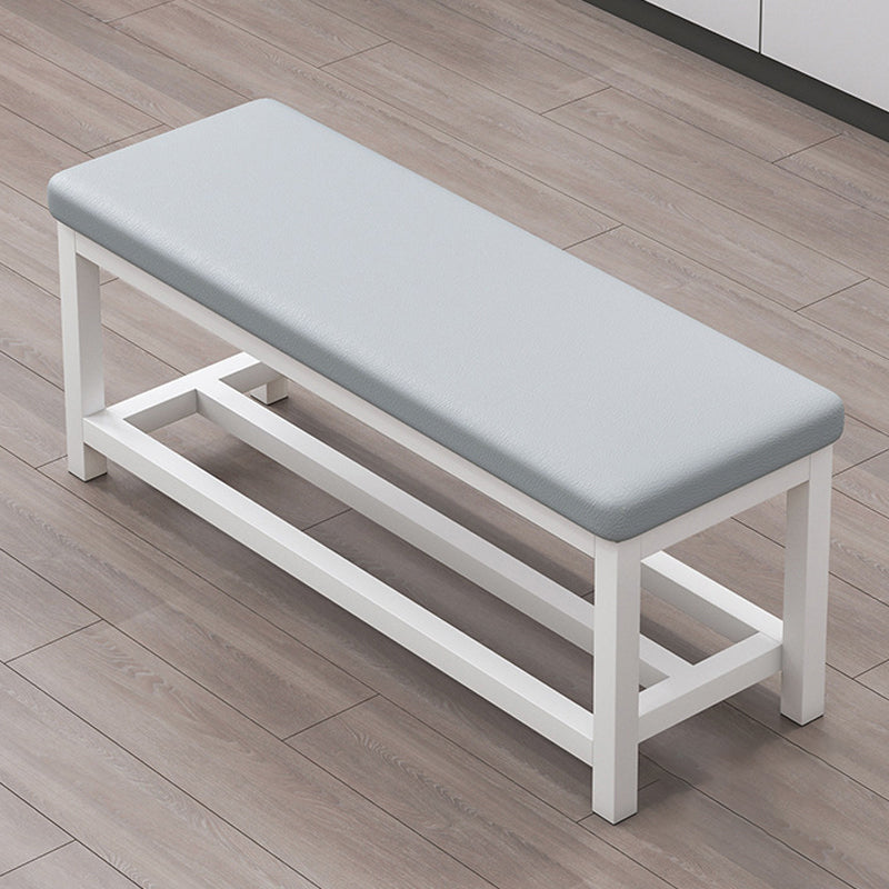 Contemporary Upholstered Bench Rectangle 14"Wide Bench with Shelves Clearhalo 'Benches' 'Chairs & Seating' 'furn' 'furn_benches' 'Furniture' 'Living Room Furniture' 6232827