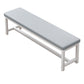 Contemporary Upholstered Bench Rectangle 14"Wide Bench with Shelves 55"L x 14"W x 20"H Gray Clearhalo 'Benches' 'Chairs & Seating' 'furn' 'furn_benches' 'Furniture' 'Living Room Furniture' 6232844