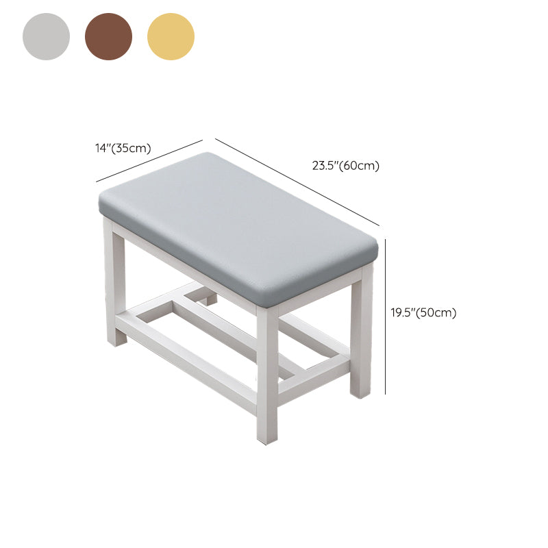 Contemporary Upholstered Bench Rectangle 14"Wide Bench with Shelves Clearhalo 'Benches' 'Chairs & Seating' 'furn' 'furn_benches' 'Furniture' 'Living Room Furniture' 6232845