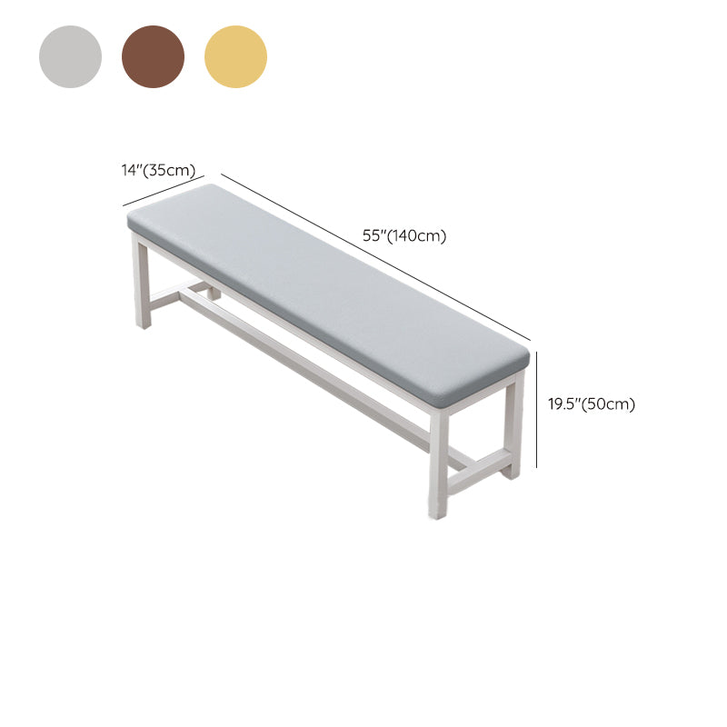 Contemporary Upholstered Bench Rectangle 14"Wide Bench with Shelves Clearhalo 'Benches' 'Chairs & Seating' 'furn' 'furn_benches' 'Furniture' 'Living Room Furniture' 6232849