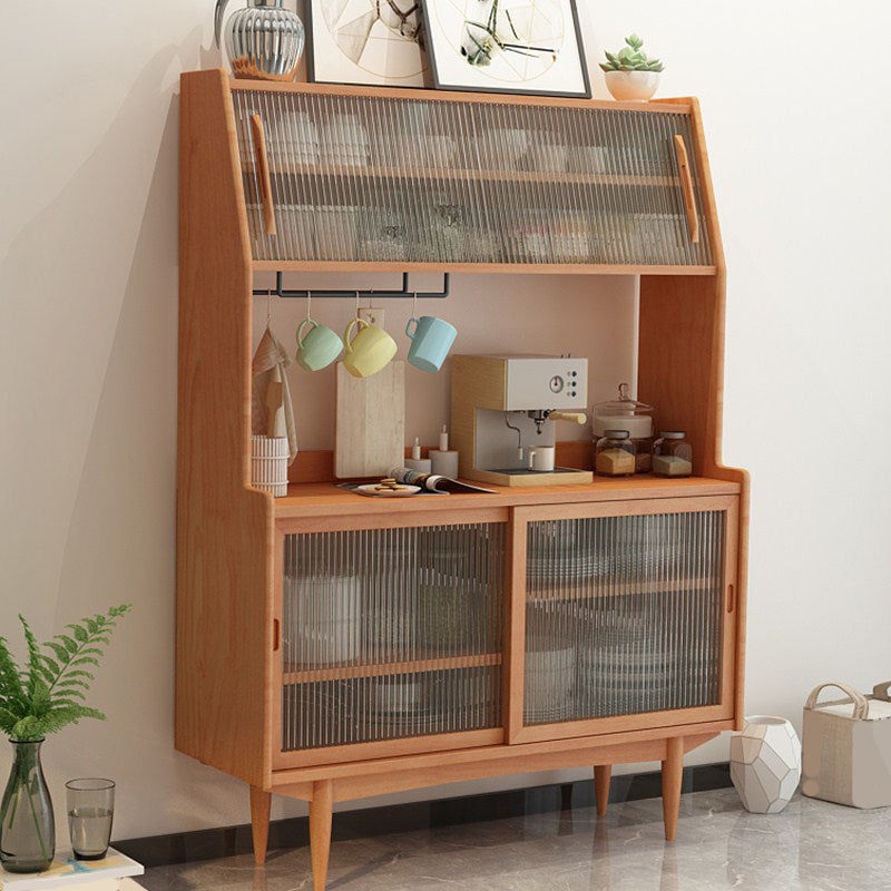 Hutch da pranzo a buffet a buffet in legno massiccio contemporaneo per sala da pranzo