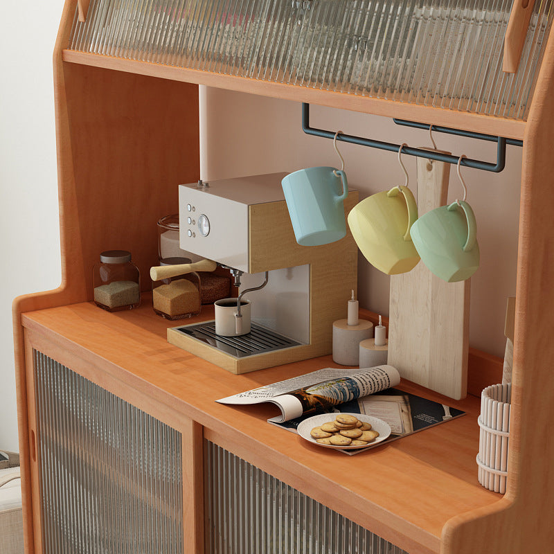 Hutch da pranzo a buffet a buffet in legno massiccio contemporaneo per sala da pranzo