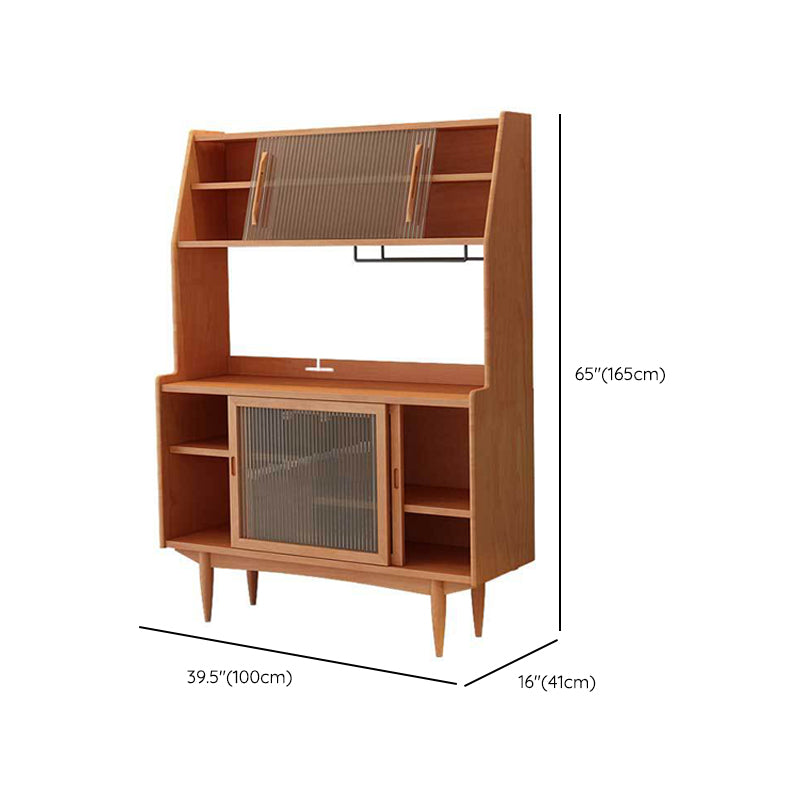 Hutch da pranzo a buffet a buffet in legno massiccio contemporaneo per sala da pranzo