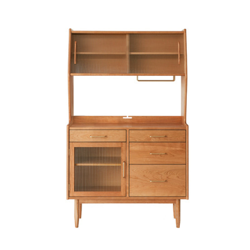 Moderne pino da pino da pino porte in vetro a buffet per sala da pranzo