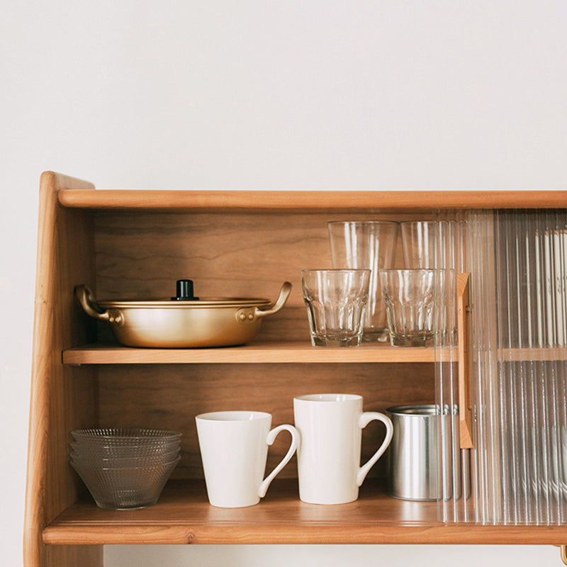 Moderne pino da pino da pino porte in vetro a buffet per sala da pranzo
