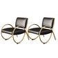 Upholstered Lounge Chair Arms Included Chair with Gold Tone Legs Black Leather 2 Piece Set Clearhalo 'Accent Chairs' 'accent_chairs' 'Chairs & Seating' 'furn' 'furn_accent_chairs' 'Furniture' 'Living Room Furniture' 6235456