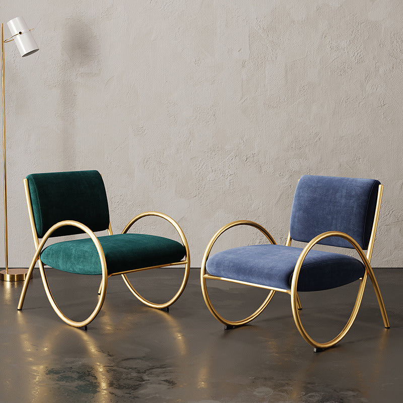 Upholstered Lounge Chair Arms Included Chair with Gold Tone Legs Clearhalo 'Accent Chairs' 'accent_chairs' 'Chairs & Seating' 'furn' 'furn_accent_chairs' 'Furniture' 'Living Room Furniture' 6235459