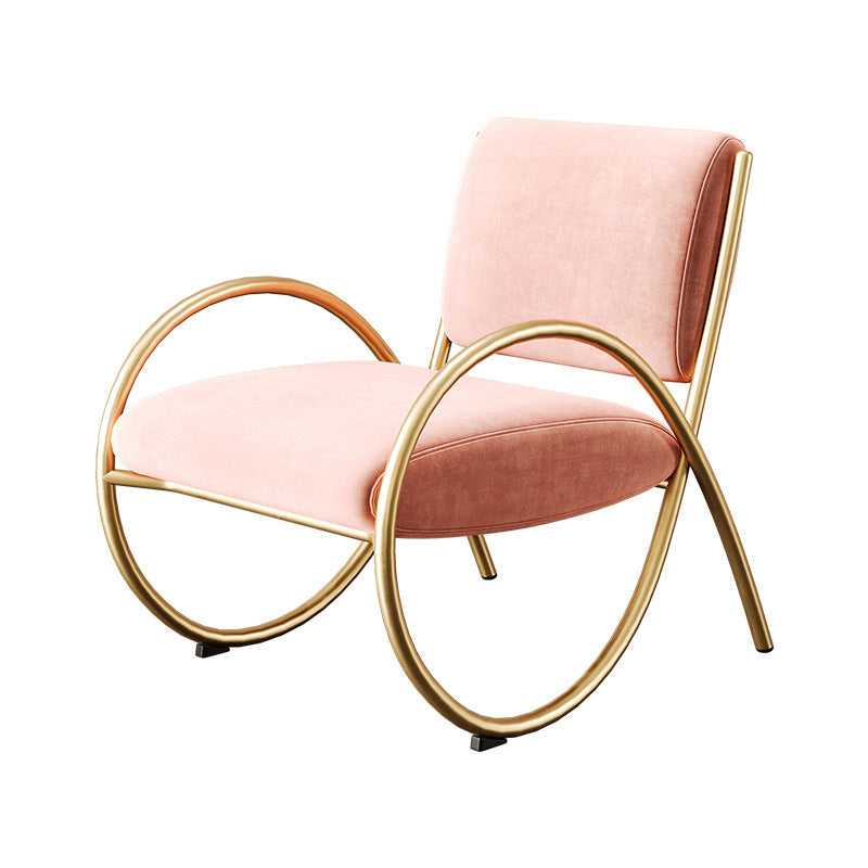 Upholstered Lounge Chair Arms Included Chair with Gold Tone Legs Clearhalo 'Accent Chairs' 'accent_chairs' 'Chairs & Seating' 'furn' 'furn_accent_chairs' 'Furniture' 'Living Room Furniture' 6235463