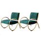 Upholstered Lounge Chair Arms Included Chair with Gold Tone Legs Green Flannel 2 Piece Set Clearhalo 'Accent Chairs' 'accent_chairs' 'Chairs & Seating' 'furn' 'furn_accent_chairs' 'Furniture' 'Living Room Furniture' 6235473