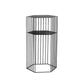 Hexagon Top Side Table Mid-Century Modern Ironcraft Frame End Table 15"L x 15"W x 26"H Black 1 Clearhalo 'Coffee & Accent Tables' 'End & Side Tables' 'end_side_tables' 'furn' 'furn_end_side_tables' 'Furniture' 'Living Room Furniture' 6235544