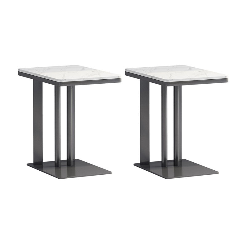 Mesa de tobogán de la parte superior de la pizarra contemporánea Metal C de metal C, 21.7 "de alto