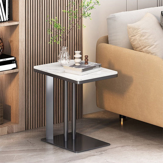 Mesa de tobogán de la parte superior de la pizarra contemporánea Metal C de metal C, 21.7 "de alto