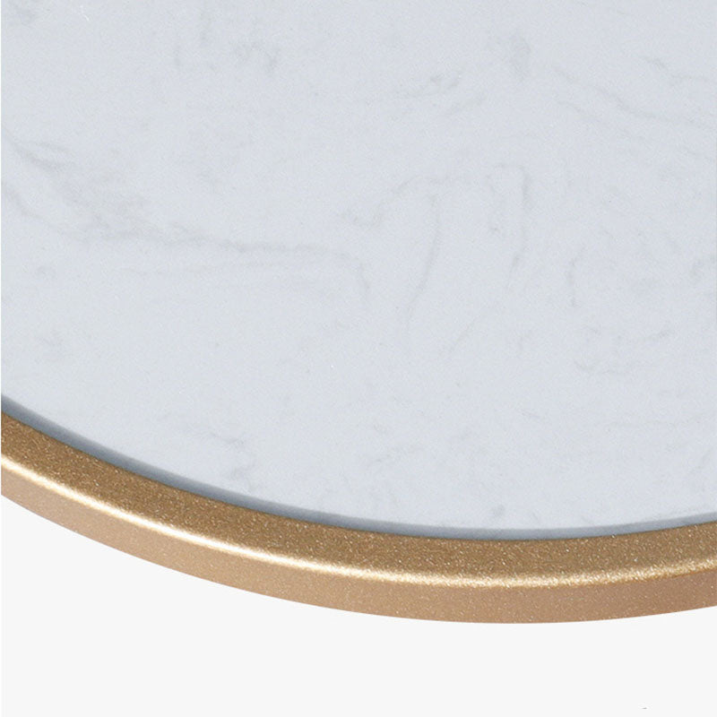 Contemporary Metal Frame End Table 24.8" Tall Slate Top Side Table Clearhalo 'Coffee & Accent Tables' 'End & Side Tables' 'end_side_tables' 'furn' 'furn_end_side_tables' 'Furniture' 'Living Room Furniture' 6235621