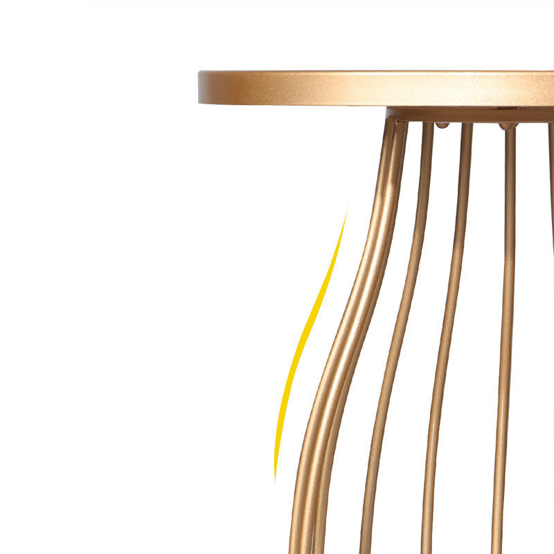 Contemporary Metal Frame End Table 24.8" Tall Slate Top Side Table Clearhalo 'Coffee & Accent Tables' 'End & Side Tables' 'end_side_tables' 'furn' 'furn_end_side_tables' 'Furniture' 'Living Room Furniture' 6235623