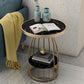 Contemporary Metal Frame End Table 24.8" Tall Slate Top Side Table Clearhalo 'Coffee & Accent Tables' 'End & Side Tables' 'end_side_tables' 'furn' 'furn_end_side_tables' 'Furniture' 'Living Room Furniture' 6235625