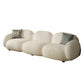 Contemporary 29.52" H White Wool Square Arm Sofa for Living Room