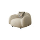 Contemporary 29.52" H White Wool Square Arm Sofa for Living Room